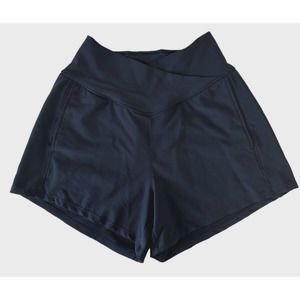 Women's High Rise Active Shorts - Stretch Comfy Size M Black